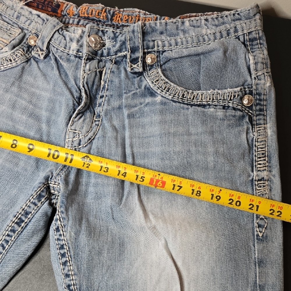 Rock Revival Boot Cut Ripped Jeans in Light Blue - Picture 15 of 16